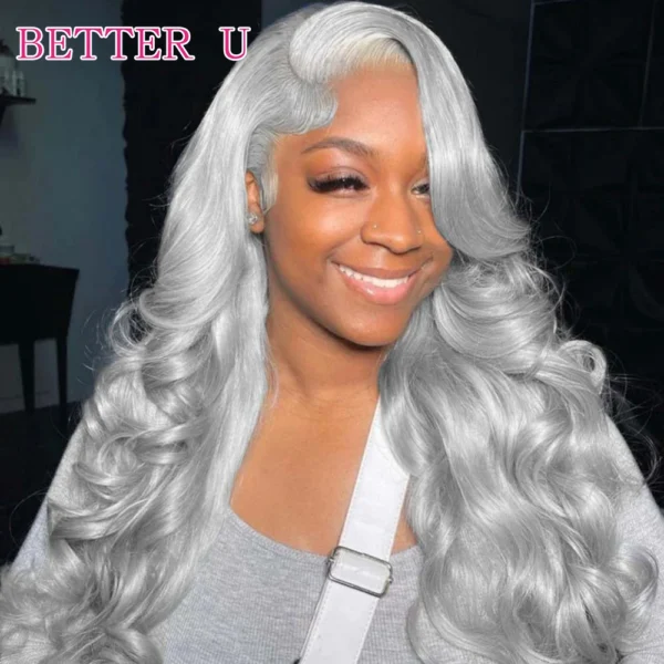 Grey Human Hair Wigs: 13x6 HD Lace Glueless Pre-Plucked Wig