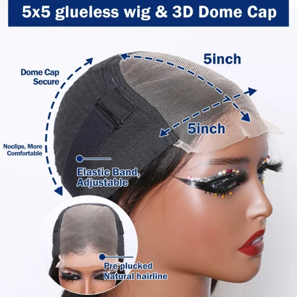Grey Human Hair Wigs Loose Wave Glueless Short Bob Lace Closure Wig - Image 6